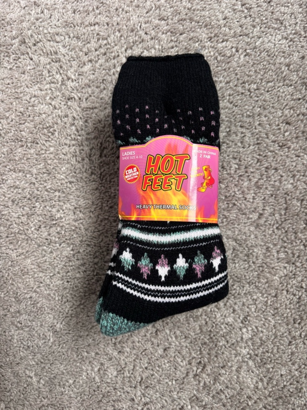 Mudd Black Casual Socks with Mint & Pink Accents